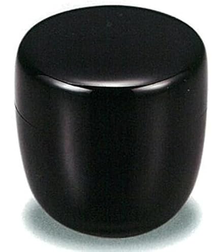 Amazon｜徳増茶道具 茶道具 中棗 棗(なつめ) 黒 無地 並｜茶入
